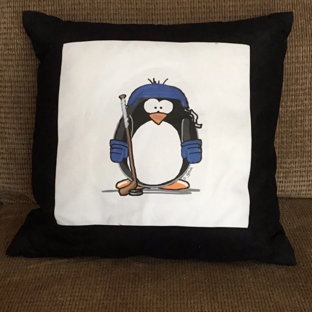 NWOT! Penguin hockey player pillow